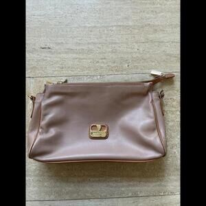VALENTINA ITALIA Triple Compartment Leather Tan Brown‎ With Beige Interior